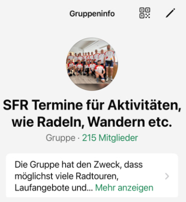 WhatsApp Radsportfreunde Rodgau