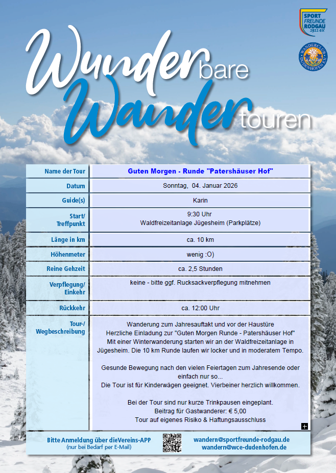 Wunderbare Wandertour am 4. Januar 2026