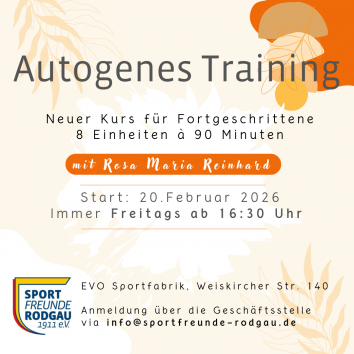 Entspannungsangebot Autogenes Training für Erwachsene - Fortgeschrittene