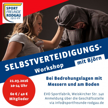Workshop Selbstverteidigung ab 16 Jahre