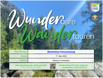 Wunderbare Wandertour Mai - Bensheimer Panoramaweg