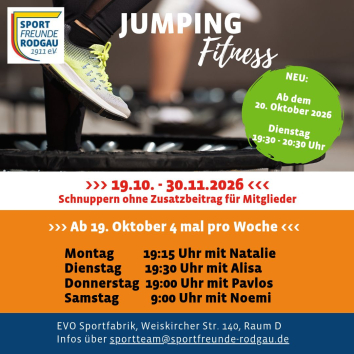 Jumping Fitness – jetzt ausprobieren!
